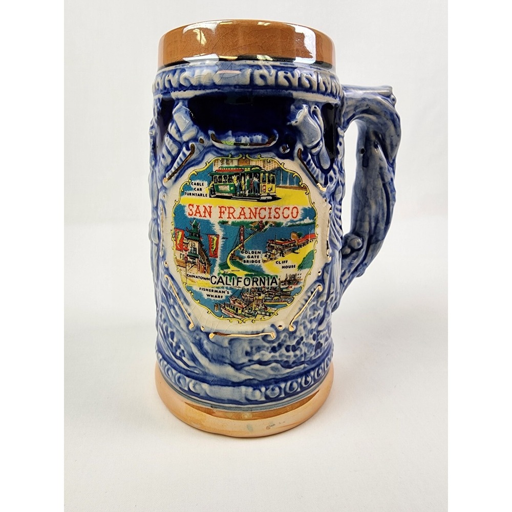EFFCO San Francisco CA California Beer Mug Stein Made in Japan Oktoberfest Malt - Picture 2 of 13